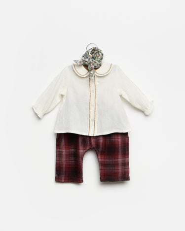 LONG CHECKED BLOOMERS MULBERRY