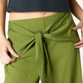 GREEN TIED BAGGY TROUSERS