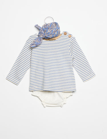 STRIPED WAVE T-SHIRT