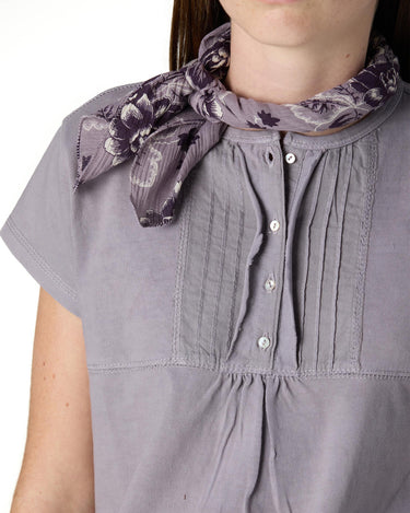 GATHERED OVERCAST T-SHIRT