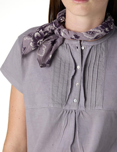 GATHERED OVERCAST T-SHIRT