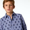 PRINT SHIRT BUTI BLUE
