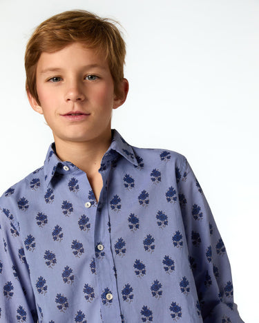 PRINT SHIRT BUTI BLUE