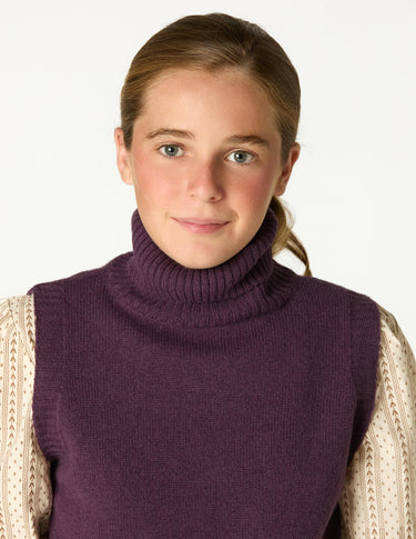 CHALECO CUELLO VUELTO PLUM