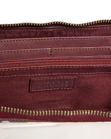 CARTERA TACHAS ROMBO BURGUNDY