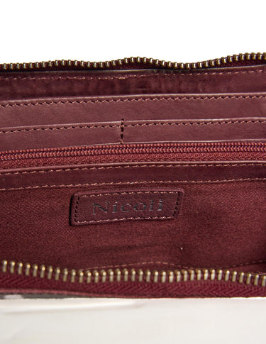 CARTERA TACHAS ROMBO BURGUNDY