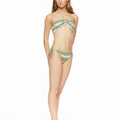 Bikini escote frunces verde