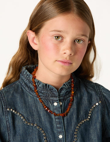 CAMISA DENIM TACHAS DARK BLUE