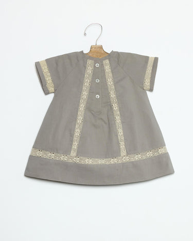 Lace Strap Dress Grey
