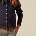 BLUEBERRY POINTELLE T-SHIRT