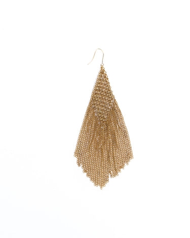 GOLD CHAIN FRINGE EARRINGS