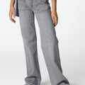 Gray denim pocket trousers
