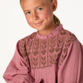 EMBROIDERED BLUSH SHIRT