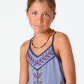 EMBROIDERED LEAVES DRESS