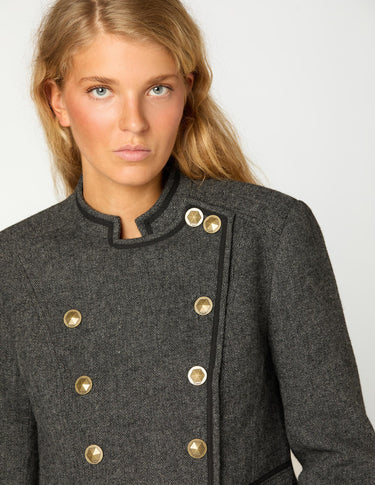 BLAZER CRUZADA ESPIGA GREY