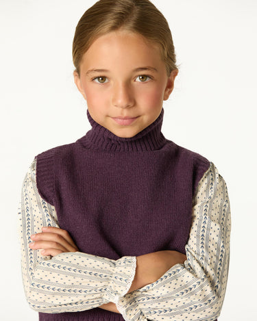 CHALECO CUELLO VUELTO PLUM