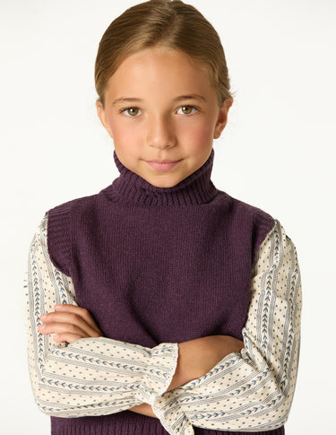 CHALECO CUELLO VUELTO PLUM
