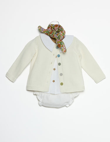 ECRU BUTTON COLOURED JACKET