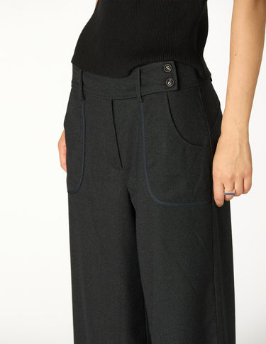 PANTALÓN BOLSILLOS PIPING AZUL