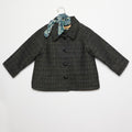 ABRIGO CUELLO PICO CUADRO GREY