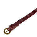 CINTURÓN TRENZADO PIEL BURGUNDY