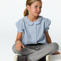 DOUBLE COLLAR SHIRT BLUE STRIPE