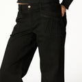 PANTALÓN BOLSILLOS COSTURAS BLACK