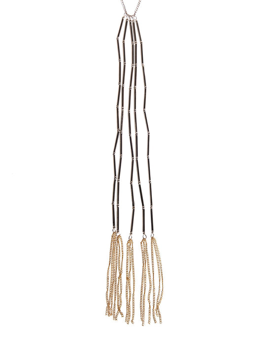 TWO-TONE FRINGED NECKLACE