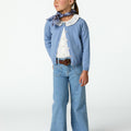 KNITTED JACKET WITH BUTTONS ANILINE BLUE