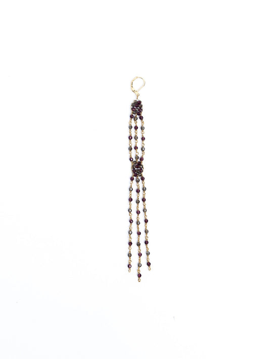 PENDIENTES CADENA BEADS MORA