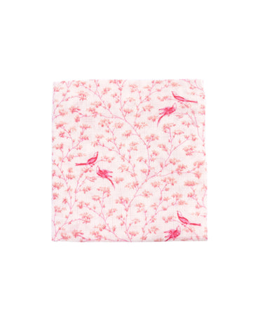 GAUZE PRINT BAMBOO PINK