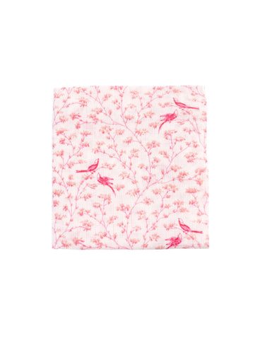 GAUZE PRINT BAMBOO PINK