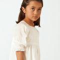 SQUARE DRESS WITH WHITE LACE