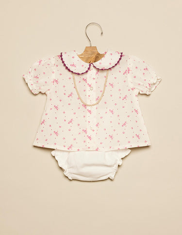 FLORAL EYELET SHIRT
