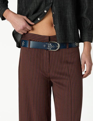 BROWN STRIPED PANTS