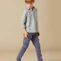 CAMISA HOJAS AZUL