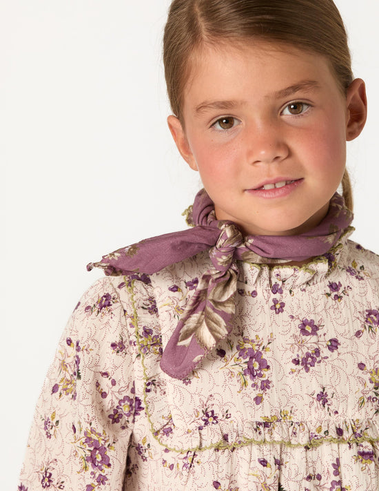 CAMISA CANESU MANGA VOLANTE BOUQUET PLUM