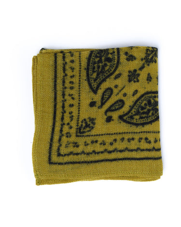 VINTAGE WOOL BANDANA CURRY