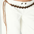 PANTALÓN "NN" BLANCO BORDADO