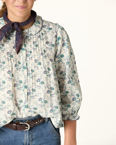 CAMISA BRIGHT FLOWERS BLUE