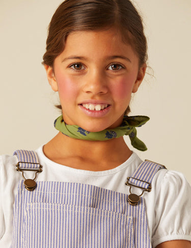 BLUE STRIPED DUNGAREES
