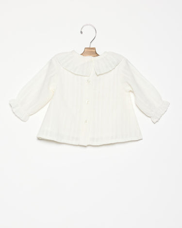 CAMISA CUELLO BEBE LACE ECRU