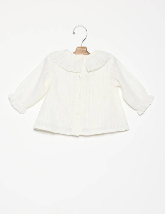 CAMISA CUELLO BEBE LACE ECRU