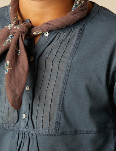 PEBBLE PIN TUCK SHIRT