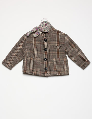 CHAQUETA CUELLO MAO CUADRO BARK