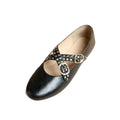 BLACK STUDDED BALLERINA FLAT