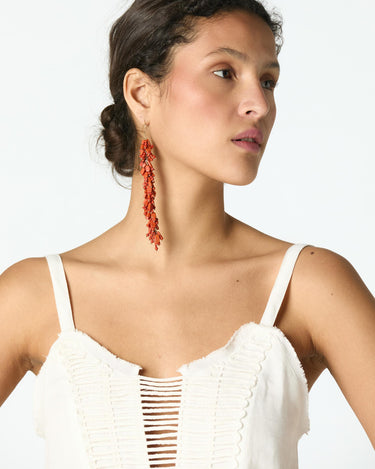PENDIENTES CORAL ROJO