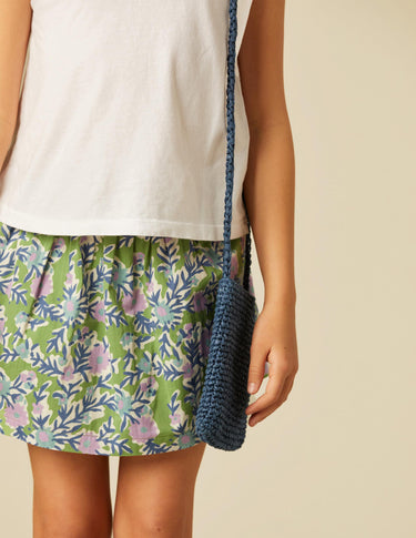JAPANESE FLOWER GREEN SKIRT