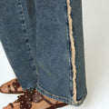 SIDE FRINGE PANTS BLUE