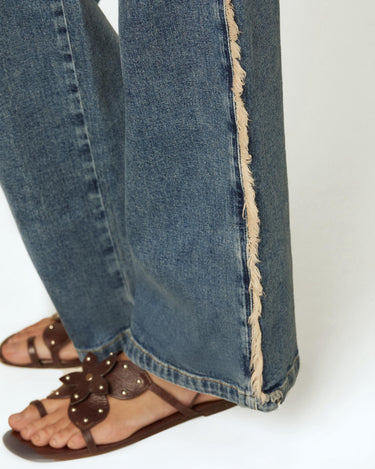 SIDE FRINGE PANTS BLUE